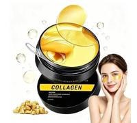 60 PCs 24K Gold Under Eye Gel Patches-Collagen Hydrogel Eye Masks | for Dark Circles,Anti Aging Wrinkles,Hydrating & Soothing Brightening Skincare for Men & Women