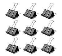 60 Pcs 25mm Mini Binder Clips, Black Metal Bulldog Clips, Small Foldback Paper Clips Clamp