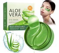 60 PCS Aloe Vera Eye Masks,Hyaluronic Acid Collagen Under Eye Patches for Reduce Dark Circles, Hydrating, Skincare, for Men and Women