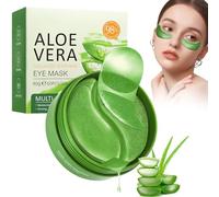60 PCS Aloe Vera Eye Masks, Under Eye Gel Patches, Hyaluronic Acid Collagen Under Eye Patches for Dark Circles and Puffiness, Improve and Firm eye Skin, Pure Natural Extract Eye Patch