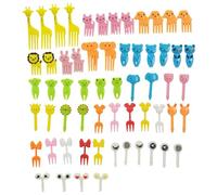 60 PCS Animal Fruit Food Picks, Cartoon Bento Forks, Mini Toothpick Sticks Decor for Cake Desserts, Fruit Party Supplies, for Children and Adults