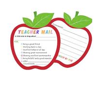 60 Pcs Apple Teacher Mail Notes Happy Mail Postcards Teacher Mail for Rewards Preschool Elementary Classroom Must Haves (4x5inch)