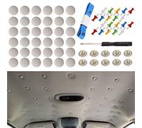 60 pcs Automotive Car Roof Headliner Button, Universal Auto Roof Snap Rivets Retainer Design for Car Roof Flannelette Fixed, with Installation Tool and Fit All Cars
