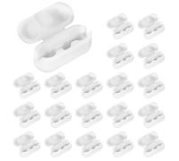 60 Pcs Ball Chain Connectors, 4 mm Plastic Bead Chains Connectors, White Ball Chain Cord Connector Clips for Household Blind Cord Replacement, Vertical Roman Roller