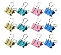 60 Pcs Binder Clips, Colored 25mm Bulldog Clips, Metal Foldback Clips Medium Paper Clips Paper Clamps Binder for Office Supplies, Home, Kitchen, Shops, School Document Organizing(4 Color)