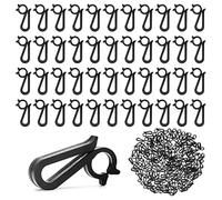 60 Pcs Black Gutter Hooks for Hanging Christmas Lights, Holiday Lights Clips Mount to Gutters Shingles, Gutter Clips for Hanging Icicle Lights on Christmas Halloween Home Garden Decor