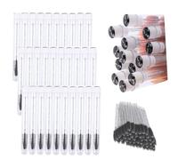 60 Pcs Black Lash Pattern Lash Disposable Mascara Brushes Diamond Eyelash Spoolies Makeup Brush Mascara Wand in Sanitary Tube Lash Supplies