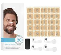 60 Pcs Breathing Nasal Strip, Magnetic Anti-Snoring Sleep Nasal Strips Magnetic Nasal Strips Anti Snoring Nasal Strips Breathing Nose Magnets Long-Lasting Anti-Snoring Equipment (White)