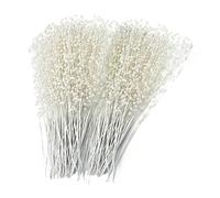 60 Pcs Brides Bouquet Handmade Pearl Beaded Pearl Sticks for Wedding Party Home Decoration
