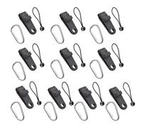 60 PCS Bumper pack tarpaulin cover tie downs - 20pcs Tarp Ball Bungies - 20 Pcs Clips - 20Pcs Carabiner Clips - Extra Strong Tie Down Secure Kit or Outdoor use (Tents, Boat covers etc)