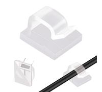 60 Pcs Cable Clips Self Adhesive,Cable Clips,Adhesive Cable Clips,Cable Wall Clips,Outdoor Cable Clips,Cord Organiser Holder,Light Wire Clips For Fairy Light Under Desk,Wall,Car And Electric Wires
