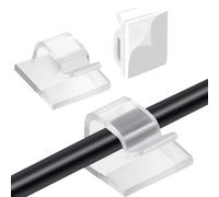 60 Pcs Cable Clips,Self-Adhesive Wire Clips,Self Adhesive Cable Tidy Hooks,Cord Organiser Holder,Outdoor Light Wire Clips for Cable Management, Christmas Hanging Decorations Fairy Light(Transparent)