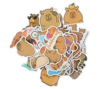 60 Pcs Capybara Stickers, Vinyl Decals Cartoon Animal Capybara Stickers for Scrapbook Skateboard Bike Dairy DIY