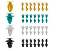 60 PCS Car Panel Clips, Four Sizes Ranging from 8mm to 10mm, Universal Plastic Rivets, Bumper Fastener Clips for Car Boots, Interior Doors or Trim Panels, Fits Most Vehicles