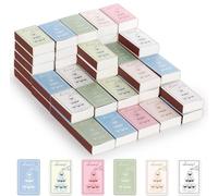 60 Pcs Champagne Tower Wedding Blank Matches Containers 2.24 x 1.42 x 0.59 Inches Champagne Glasses Match Boxes DIY Match Holder with Double-Sided Stickers for Wedding Bridal Party Favor(No Matches)