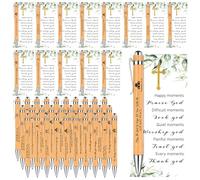 60 Pcs Christian Bible Verse Pens and Cards Gifts Bulk Religious Pens for Men Women Inspirational Scripture Cards for Office School Church Visitors Favors