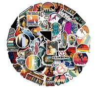 60 PCS Climbing Stickers,Outdoor Extreme Sports Rock Climbing Stickers for Water Bottles, Laptops, Suitcases,Skateboards,Car,Perfect Gifts for Climber,Adults,Teens and Kids