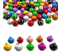 60 Pcs Colorful Bells, 22mm Jingle Bells for Crafts,Multicolor Small Metal Bell for Jewellery Making Crafts Christmas Party Decoration Pet Dog Cat Collars DIY Accessories Home Decor