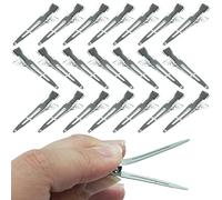 60 Pcs Curl Clips, 1.75 Inch Single Prong Curl Clip Section Clips Metal Alligator Hair Pins for Hair Extensions