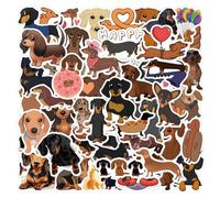 60 Pcs Dachshund Scrawl Stickers for Water Bottles,Guitar,Bicycle,Laptop,Skateboard,Computer,Wiener-Dog Nordic Style Stickers Waterproof Vinyl,Graffiti Decoration for Girls Boys Children Teens