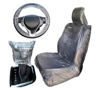 60 Pcs Disposable Car Seat Covers Set, Includes 20 Car Gear Covers 20 Steering Wheel Covers 20 Driving Chair Covers - Waterproof Dustproof Protective Covers for Vehicle Interior Protection