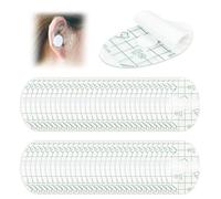 60 PCS Disposable Waterproof Ear Patches for Shower, Soft Cotton Baby Waterproof Ears Stickers Ear Covers, with Waterproof Cotton Ears Plugs for Swimming Shower Surfing and Other Water Sports