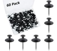 60 PCS Double Headed Picture Hanging Hardware Nails, Push Pins Hanger Hooks Decorative Renter Friendly Decor Small Nails for Home Office Hang Pictures Without Damaging Walls, Cork Board (NBZ-032)