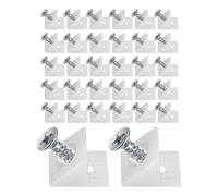 60 PCS Drawer Repair Kit, Plastic Drawer Runners Furniture Repair Kit, Drawer Bottom Sagging Fix Mending Wedges Plastic Repair Kit, Corner Brace Bracket Fastener with Screws