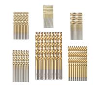 60 Pcs Drill Bits Mixed Multi Set, Twist Drill Bit Set Titanium Coated 1/1.5/2/2.5/3/3.2mm High Speed Steel Tools for Wood, Aluminum Brick and Concrete