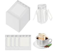 60 Pcs Drip Coffee Filters, Coffee Filter Papers, Hanging Ear Drip Bags, Portable Coffee Filter Paper Bag, Hanging Ear Coffee Bags for Home Brewing, Office, Travel and Camping, White