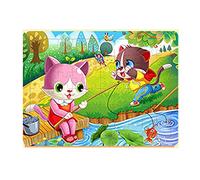 60 Pcs Early Education Animal Puzzles Learning Playset Toy Set Educational Kit Children Educational Toy Home Children's Toys For Boys Girls Kids Infants Adults Developing Image Recognition