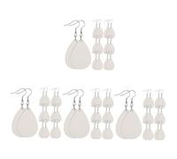 60 Pcs Earrings Personalized Personalised Birthday Goodies Blanks Crafting Sublimation Earring Pendant Water Drop Decorate Consumables Product Iron