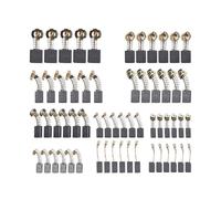 60 PCS Electric Motor Carbon Brushes 10 Different Brush Sizes Copper Alloy Blending Power Tools Repair Maintenance Household Appliances Motor Brushes