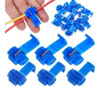 60 Pcs Electrical Wire Connectors Solderless Wire Connectors 18-14 AWG Quick Splice Wire Connectors Snap Electrical Wire Connector Cold Pressed Insulated Wire Crimp Connectors