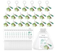 60 Pcs Employee Appreciation Gifts 20 Turtle Positive Keychains 20 You're Turtley Awesome Cards, 20 Organza Bags Emotional Support Gift for Coworker Colleagues Student Teacher Inspirational Gift