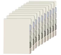 60 Pcs Estate Planning Binder Dividers with Tabs for Estate Planning Portfolio 3 Ring Binder End of Life Planner Index Dividers Organize Wills Trusts Legal Financial Documents 8.5x10.98 in 10 Sets
