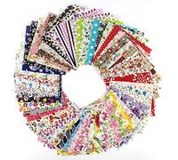 60 Pcs Fabric Cotton 100% Printed Boundle Patchwork Squares of 10 * 10cm