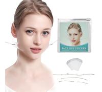60 Pcs Face Tape Lift,Face Tape with 8 Lifting Ropes,Face Lift Tape Invisible,Anti-Wrinkle Patch V Face Stickers Face Lifting Tape,Face Tapes for Lifting Sagging Skin