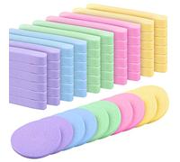 60 Pcs Facial Sponge Compressed Face Cleansing Round Face Sponge Pads Exfoliating Spa Massage Sponges Makeup Tool for Facial Makeup Removal Wash Sponges for Women 5 Colors