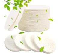 60 PCS Facial Sponges Cleansing, White Compressed Face Sponges, Cleansing Natural Wood Pulp Cotton, Face Washing Sponge Cosmetic Sponges for Daily Cleansing, Makeup, Removal, Exfoliating(2.36 Inch)