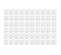 60 Pcs Fairy Light Hooks,Clear Indoor Mini Light Clips,Command Hooks Small | Small Plastic Hooks Self Adhesive,Mini Damage Free Decorating Small Sticky Hook Clips,for Hanging Lights Cables Home School