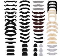 60 Pcs Fake Moustache 20 Styles Stick on Moustache Adults Self Adhesive Realistic Fake Mustache Fancy Dress for Birthday Party Novelty Fancy Mexican Costume Decorations Masquerade Photo Props