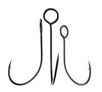 60 PCS Fishing Hooks Portable Barbed Hook For Small Fish,Small Body Large Eye Single Hook,Compact Design Eagle Claw Hooks Worm Hooks(6#)