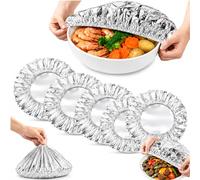 60 Pcs Foil Food Covers, Food Cover, Reusable Aluminium Foil Foods Covers