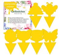 60 PCS Fruit Fly Traps, Double-sided Fungus Gnat Sticky Catcher For