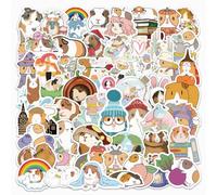 60 Pcs Guinea Pig Stickers, Capybara Kawaii Stickers, Waterproof Vinyl Stickers Cute for Laptop Skateboard Phone Car Decals for Teens Adults for Party Favors Supplies Decor