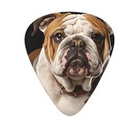 60 Pcs Guitar Picks Bulk 3 Different Thickness Personalized Guitar Plectrums With Storage Box English-Bulldog Guitar Accessories For Bass Electric Guitar Acoustic Guitar Lovers