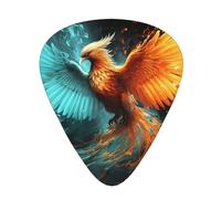60 Pcs Guitar Picks Bulk 3 Different Thickness Personalized Guitar Plectrums With Storage Box Fire And Water Phoenix Guitar Accessories For Bass Electric Guitar Acoustic Guitar Lovers