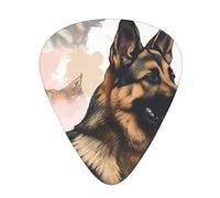 60 Pcs Guitar Picks Bulk 3 Different Thickness Personalized Guitar Plectrums With Storage Box German Shepherd Dog Lovers Guitar Accessories For Bass Electric Guitar Acoustic Guitar Lovers