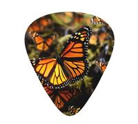 60 Pcs Guitar Picks Bulk 3 Different Thickness Personalized Guitar Plectrums With Storage Box Heaps Of Orange Monarch Butterflies Guitar Accessories For Bass Electric Guitar Acoustic Guitar Lovers